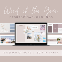 Word of the Year Desktop Background Templates