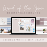 Word of the Year Desktop Background Templates