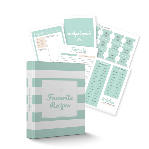 Best recipe files with dividers, flashcards, conversion charts and